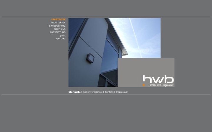 Screenshot of hwb-architekten.de