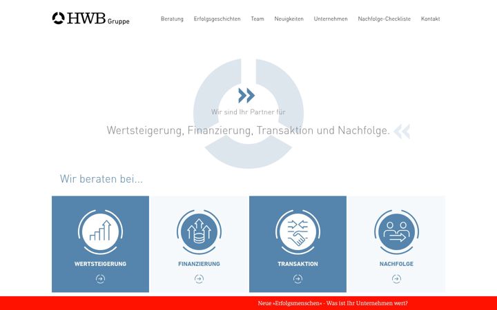 Screenshot of hwb-gruppe.de