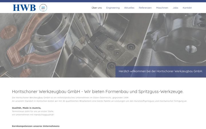 Screenshot of hwb.co.at