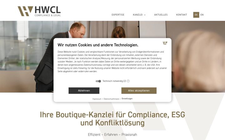 Screenshot ta' hwcl.de