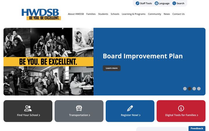 Screenshot of hwdsb.on.ca