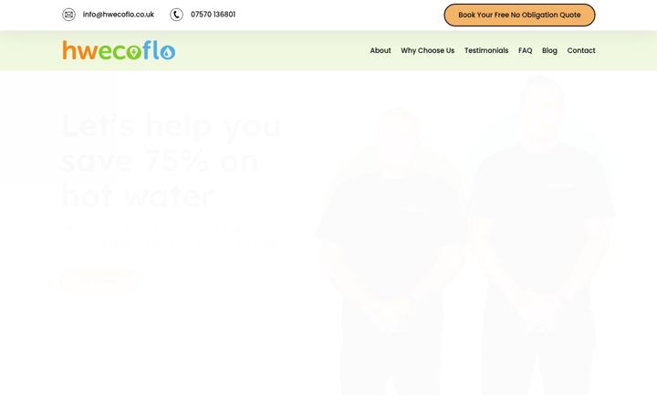 Screenshot of hwecoflo.co.uk
