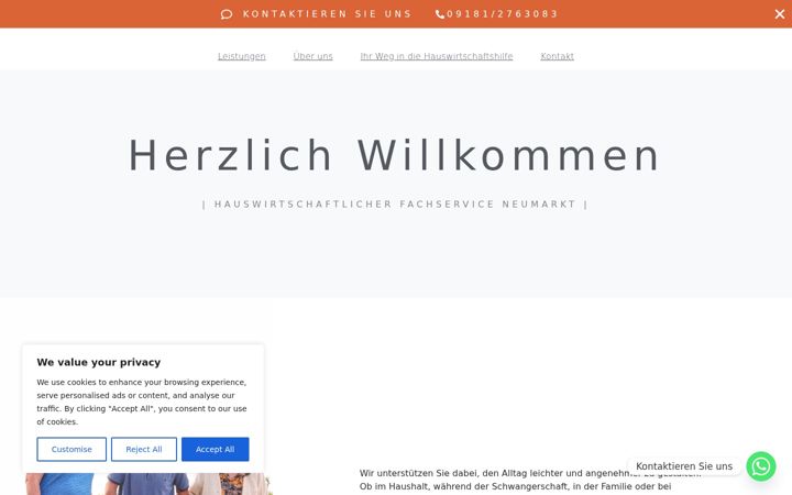 Screenshot of hwf-neumarkt.de