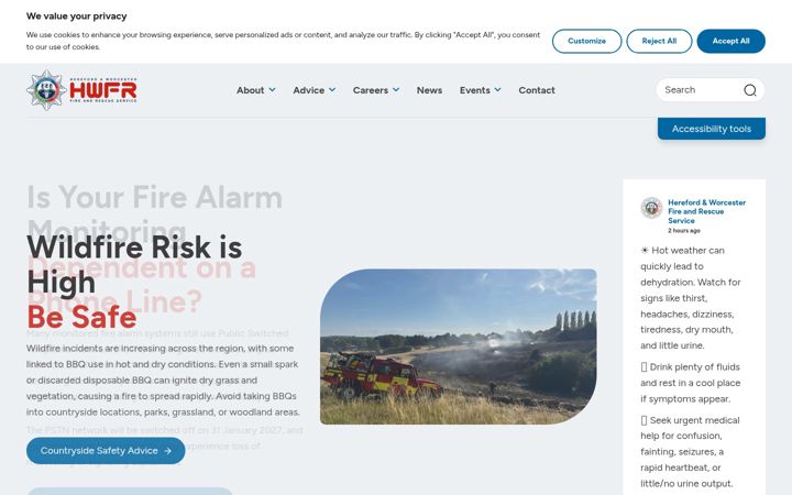 Screenshot of hwfire.org.uk