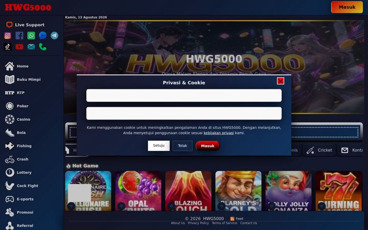 Screenshot of hwg5000.com