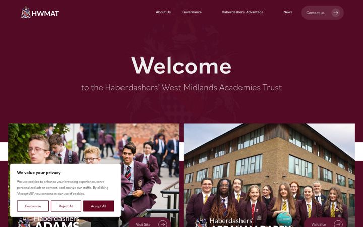 Screenshot of hwmat.org.uk