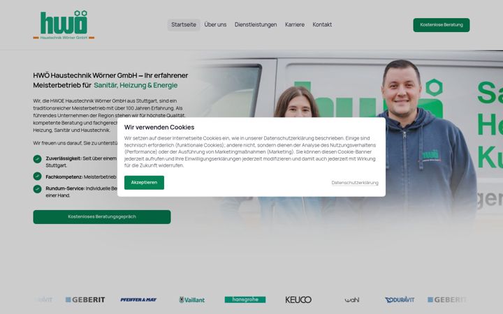 Screenshot of hwoe.de