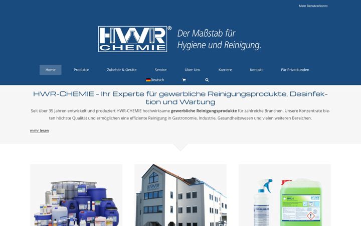 Screenshot of hwr-chemie.de