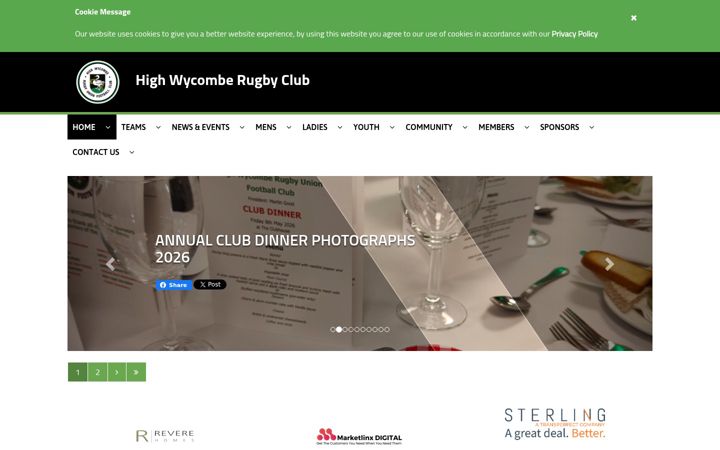 Screenshot of hwrufc.co.uk