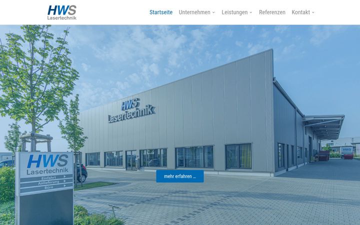 Screenshot of hws-lasertechnik.com