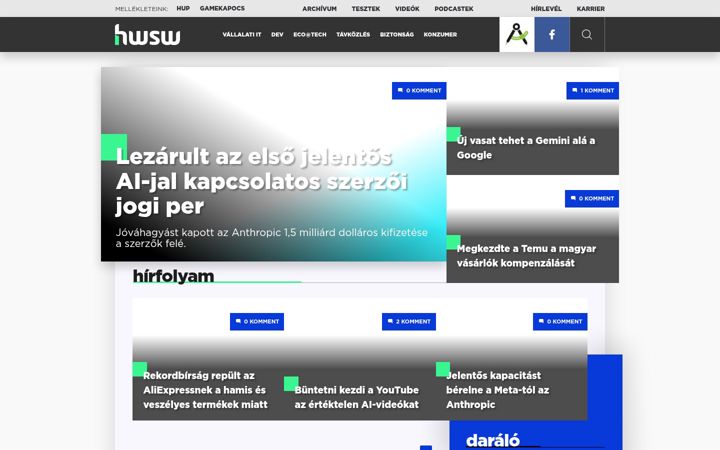 Screenshot of hwsw.hu