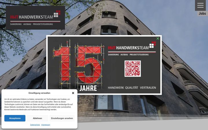 Screenshot of hwt-handwerksteam.de