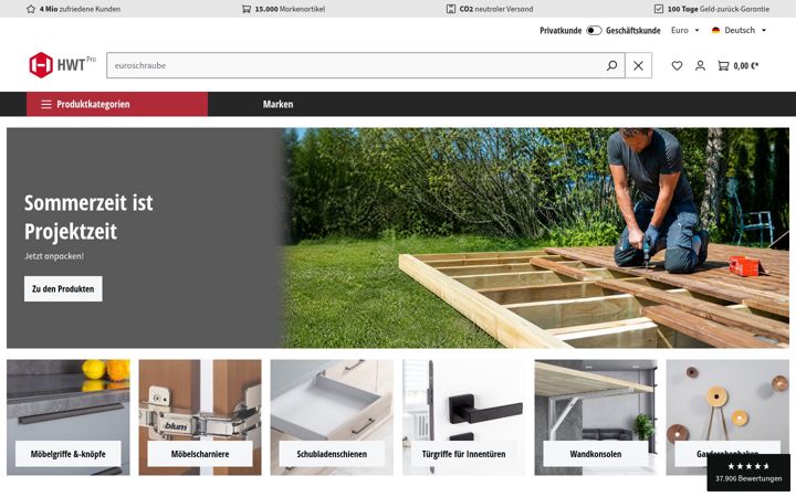 Snimka zaslona za hwt-pro.com