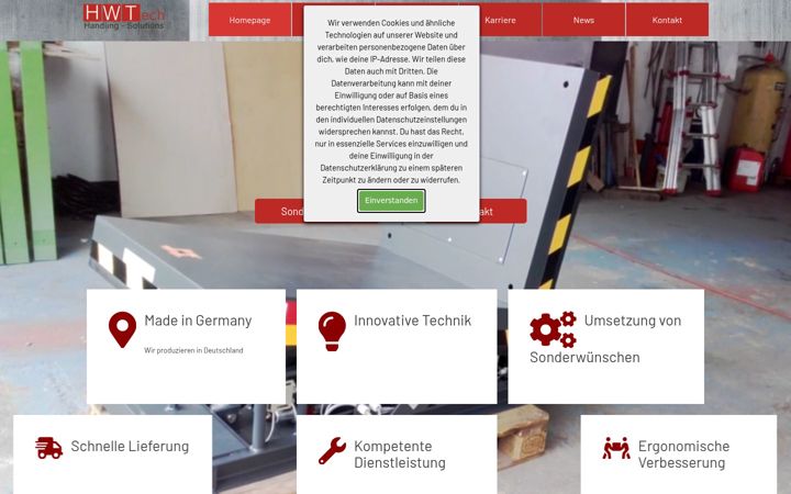 Screenshot of hwtech.de