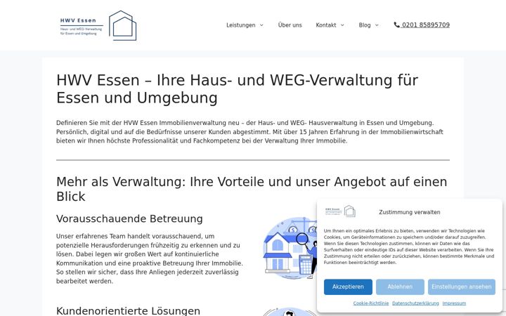 Screenshot of hwv-essen.de