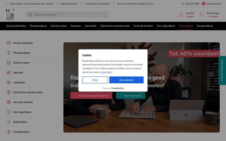 Screenshot of hxb.nl