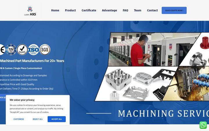 Screenshot of hxslucky.com