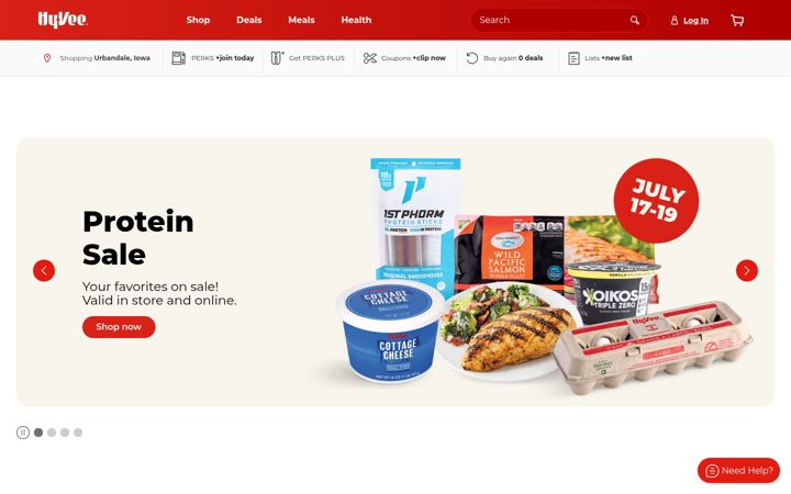 Capture d'écran de hy-vee.com