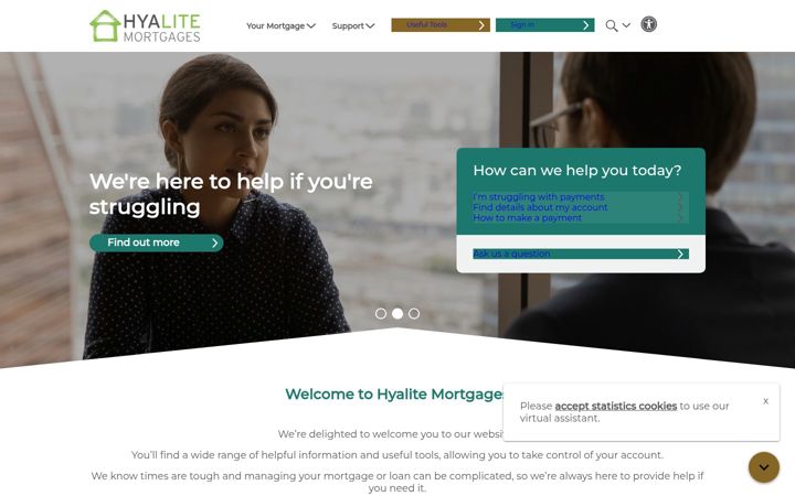 Screenshot of hyalitemortgages.co.uk
