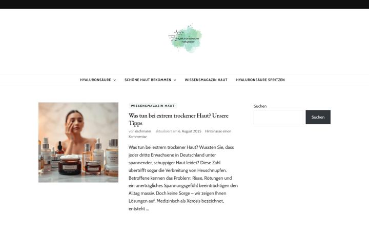 Snímek obrazovky hyaluronsaeure-ratgeber.de