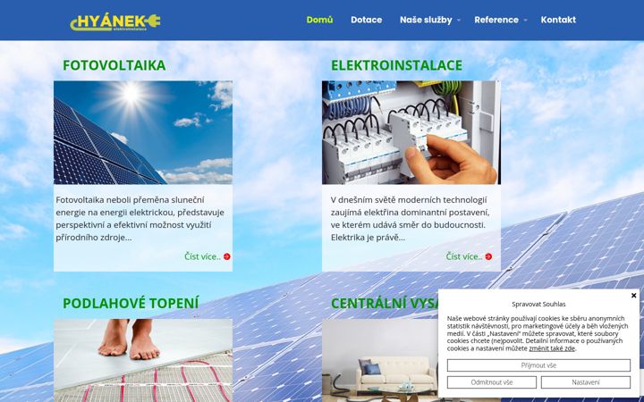 Screenshot of hyanek.cz