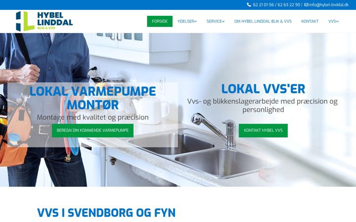 Screenshot of hybel-vvs.dk