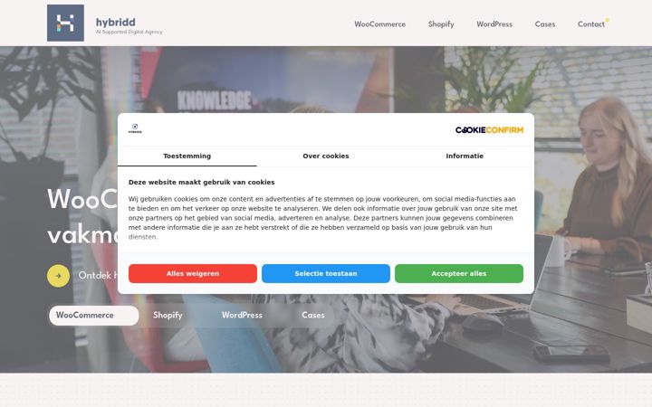 Screenshot of hybridd.nl