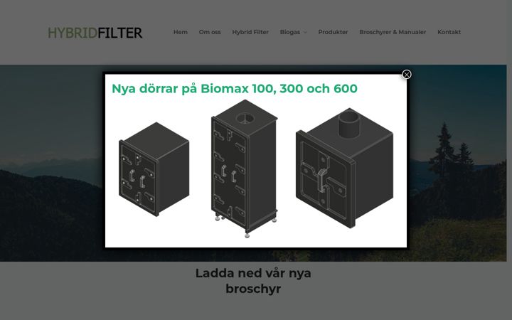 Screenshot of hybridfilter.se