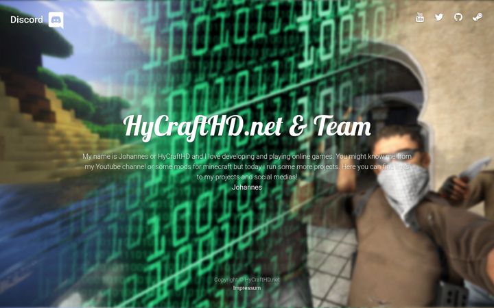 Screenshot of hycrafthd.net