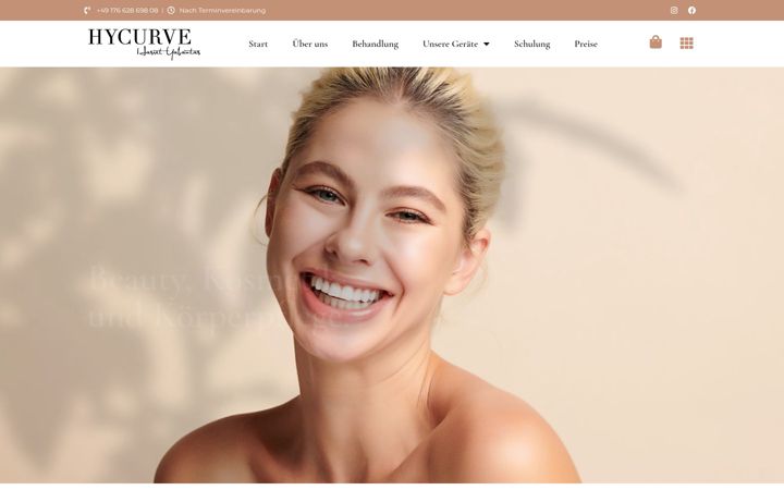 Screenshot of hycurve.eu