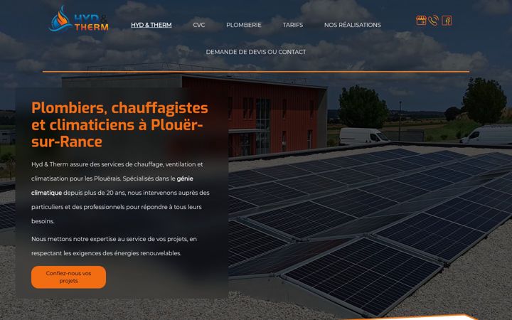 Screenshot of hyd-therm.fr