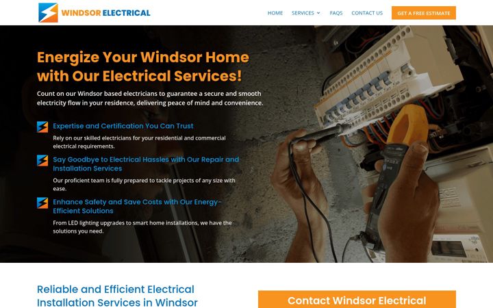 Screenshot of hydeelectricals.co.uk