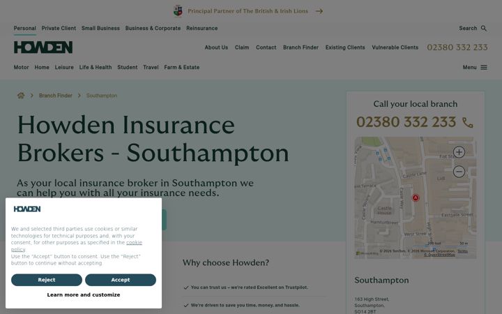 Screenshot of hydeinsurance.co.uk
