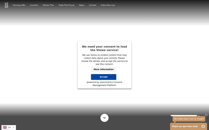 Screenshot of hydeparkishere.nl