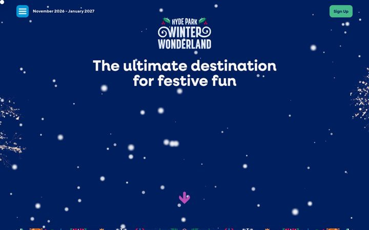 Screenshot of hydeparkwinterwonderland.com