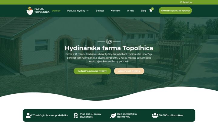 Screenshot of hydinarskafarma.sk