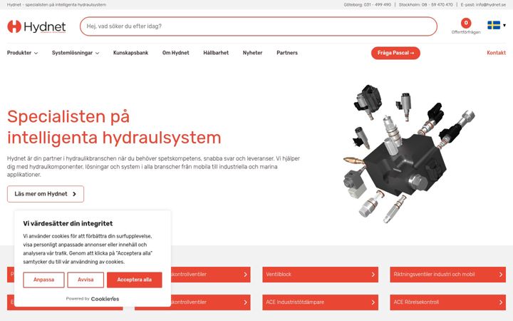 Screenshot of hydnet.se
