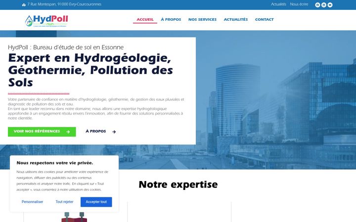 Screenshot of hydpoll-91.fr