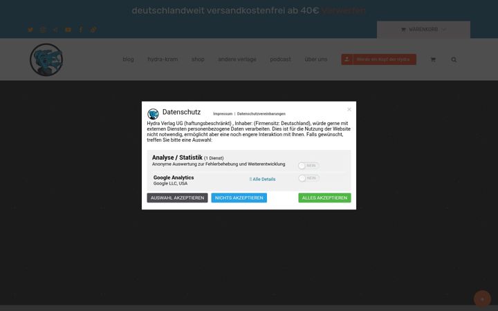 Screenshot of hydra-comics.de