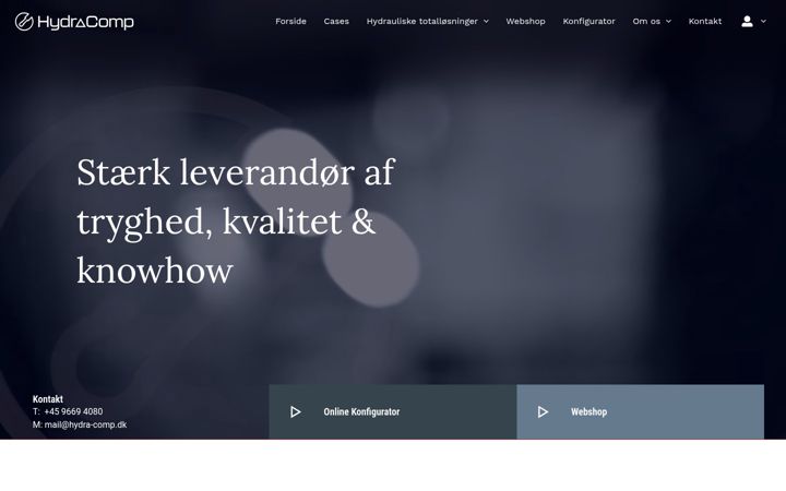 Skärmbild av hydra-comp.com
