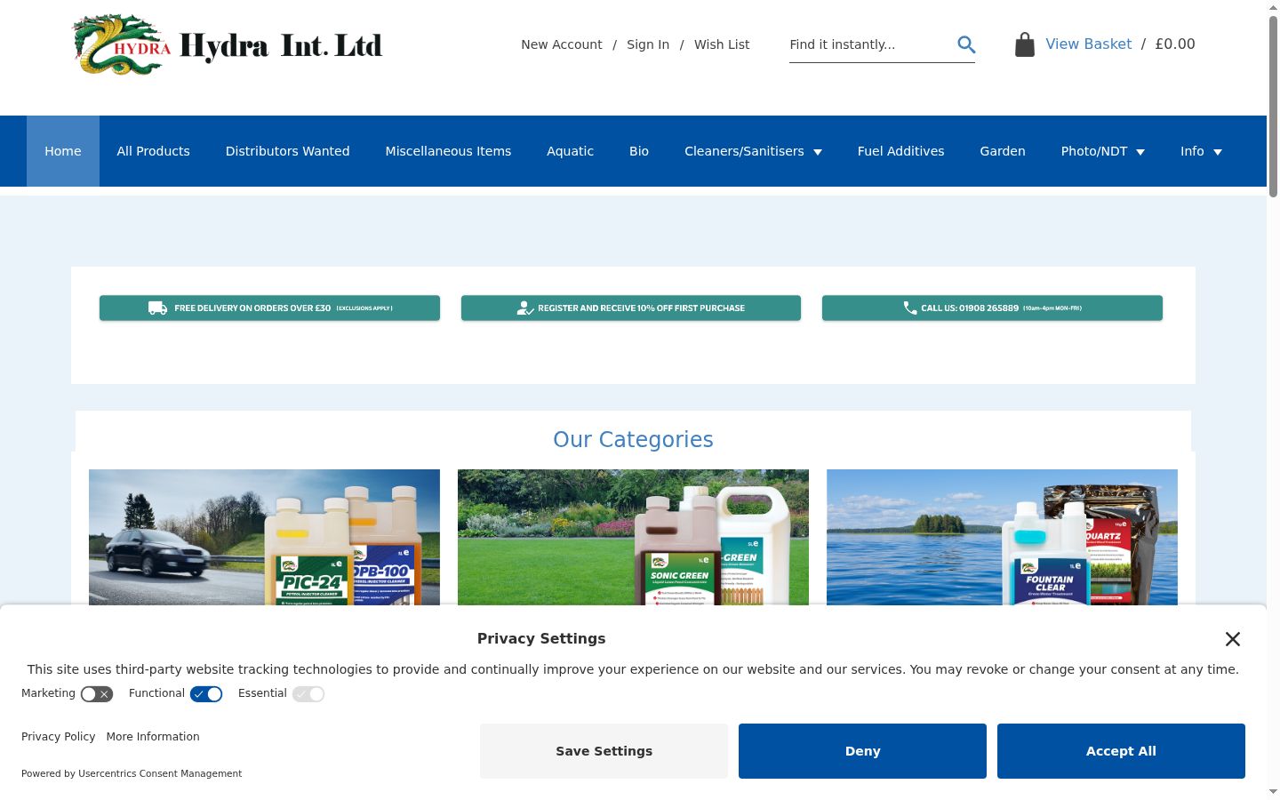 Screenshot of the consent banner shown before any interaction