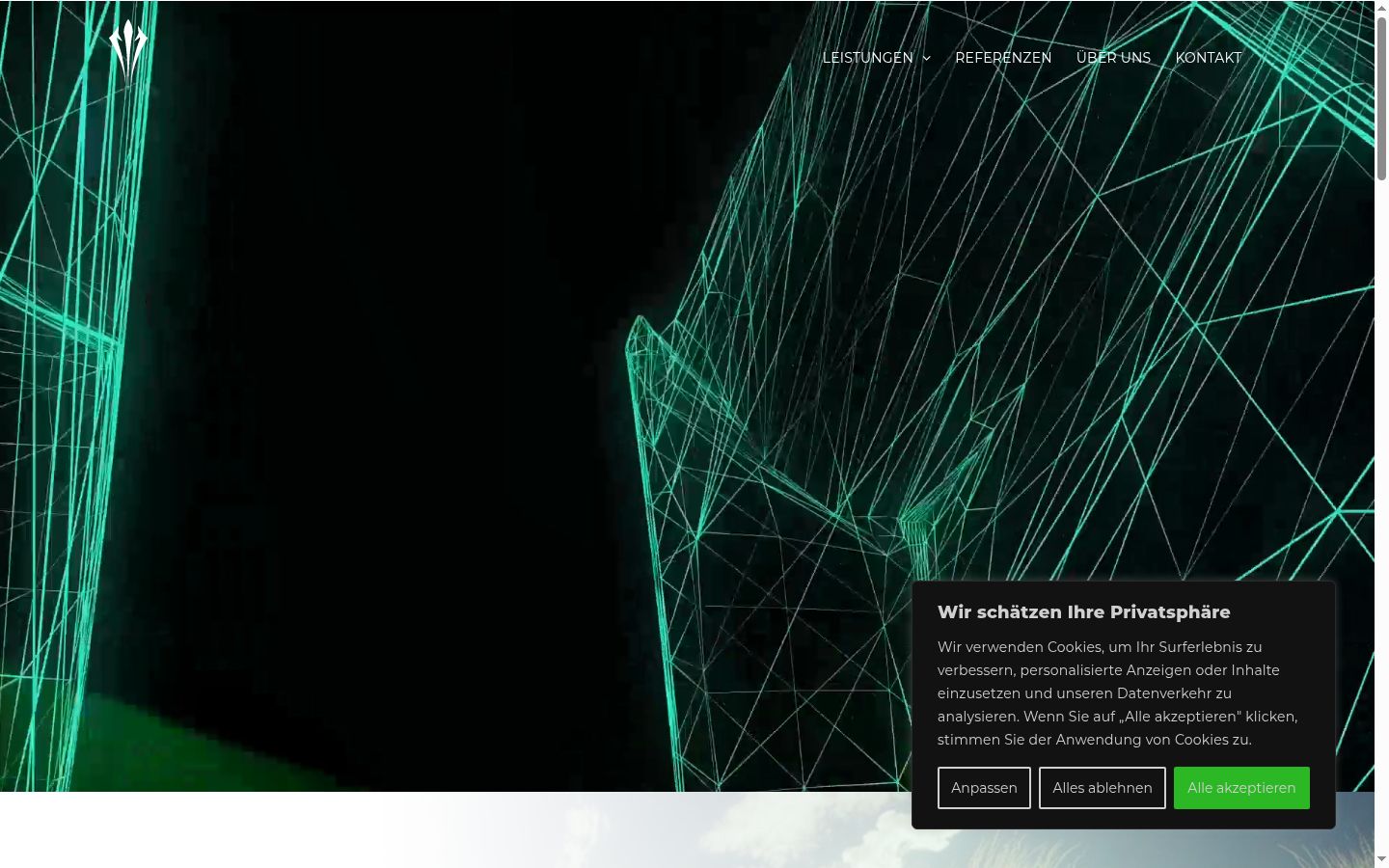 Screenshot del banner di consenso mostrato prima di qualsiasi interazione