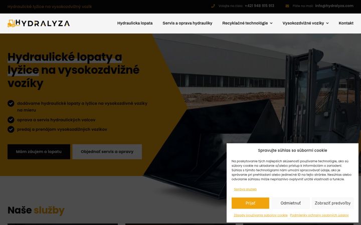 Screenshot of hydralyza.com