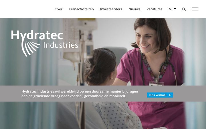 Screenshot of hydratec.nl