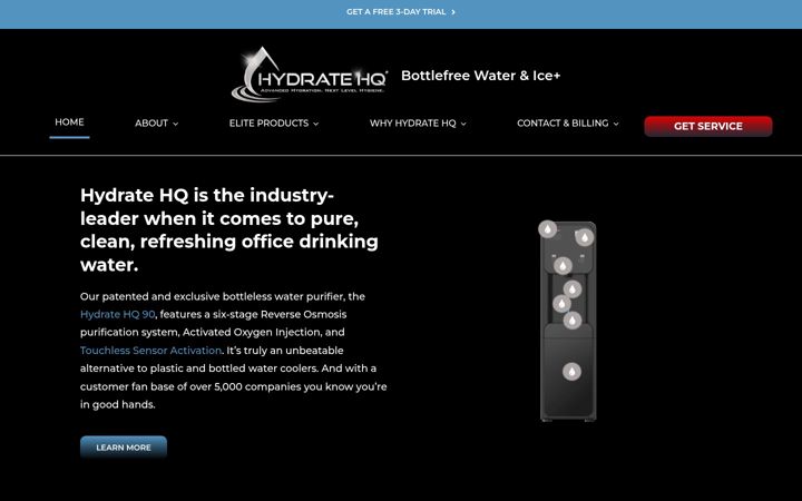 Screenshot of hydratehq.com