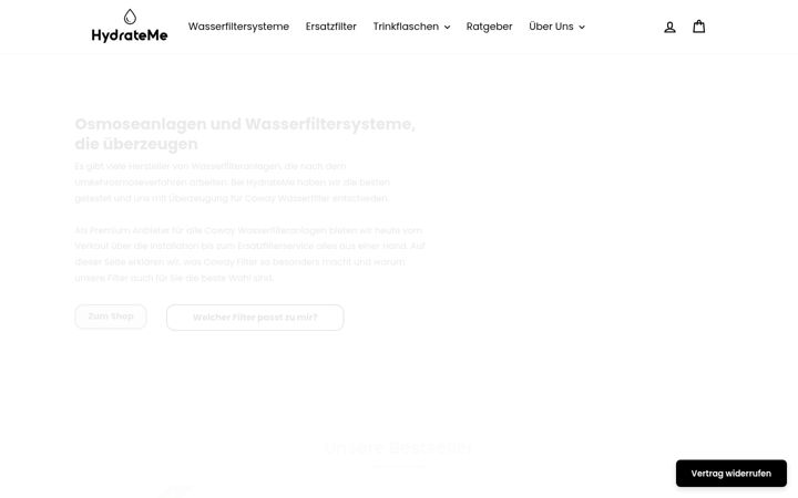 Screenshot of hydrateme.de