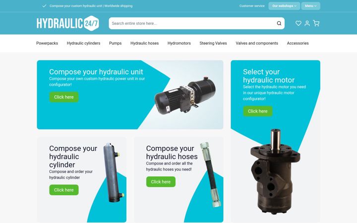 Screenshot of hydraulic247.com