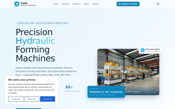 Screenshot of hydraulicpressm.com