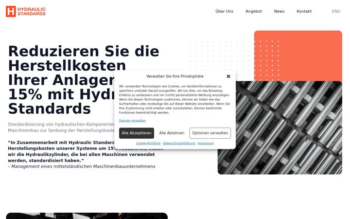 Screenshot of hydraulicstandards.de