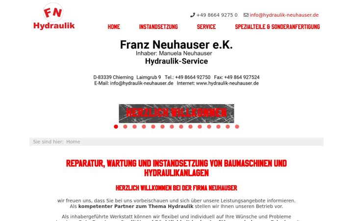 Screenshot of hydraulik-neuhauser.de